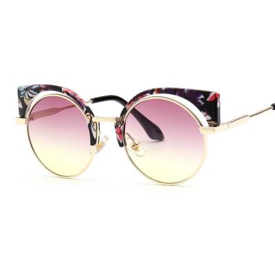 China Fashion Sunglasses Shape Metal Cat Eye Sunglasses for Girls Vintage Kids Children Sunglasses Boys Oversized Eyewear Uv400 Lenses for sale