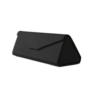 China UV400 1PC Triangle Folding Glass Box Fashion Black Business Sunglasses Box Portable Waterproof Strong Magnet Eyewear Case for sale