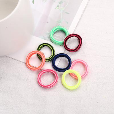 China Easy Cute Color Scallop Temperament Scrunchies Custom Hair Accessories Kids Hair High Stretch Headrope for sale