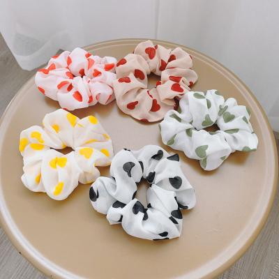 China 2022 Easy Simple Korean Chiffon Chiffon Hair Scrunchies Chiffon Hair Scrunchies 2022 Soft Chiffon Pony Tails Insist FanYue Printing Scrunchies for sale