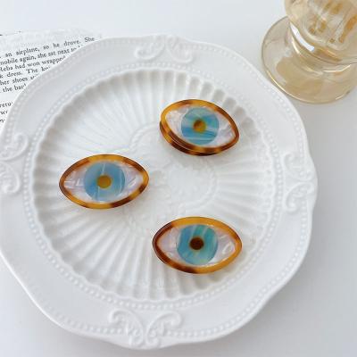 China Easy Fashion 3.8cm Evil Eye Hair Accessories Cute Cellulose Acetate Hair Clips Hair Claw Acetate for sale