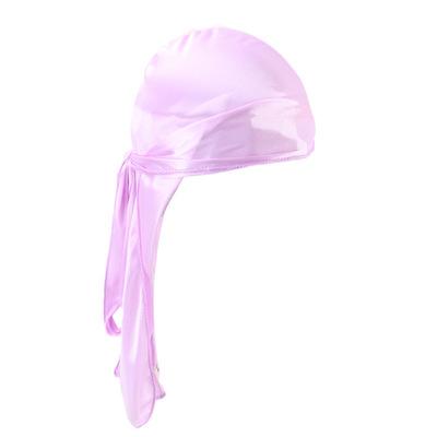 China Wholesale Custom Bandana 2021 Multifunctional Pure Color Fashion Pirate Hat High-end Satin Long-tailed Durags for sale