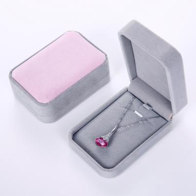 China Spring 2022 Fashionable High End Large Velvet Jewelry Box FanYue Logo Color Custom Size Printed Custom Jewelry Box for sale