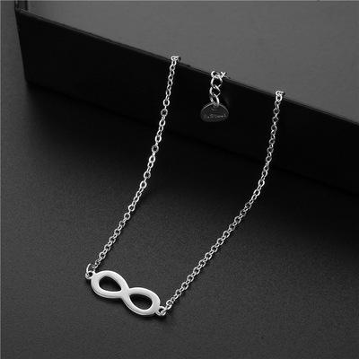 China Fashion Easy Elegant Young Prefer Simple Lucky Angel Number 8 Stainless Steel Infinity Bracelet For Woman for sale