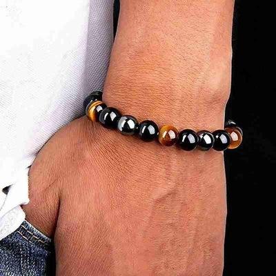 China Amazon 2021 Easy Hot Selling Bracelet 6MM/8MM/10MM Multi Stone Tiger Eye Stone High Quality Bracelet for sale