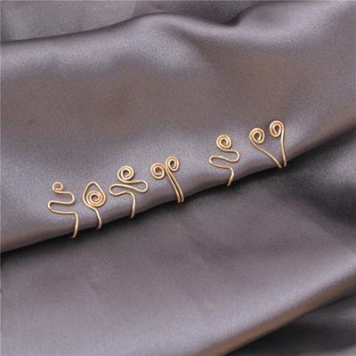 China Wholesale Custom African Nose Jewelry 2021 Non-Punching Silver Gold Easy Rose Gold Nose Ring for sale