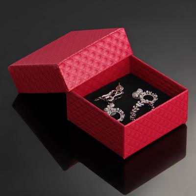 China Easy Stored Square Ring Necklace Earring Bracelet Gift Box With Sponge Jewelry Box Wholesale Packaging With Custom Logo Printing for sale