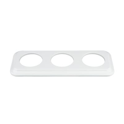 China Ceramic 3 Gang Retro Square Frame For Keruida Recessed Wall Switches And Sockets for sale