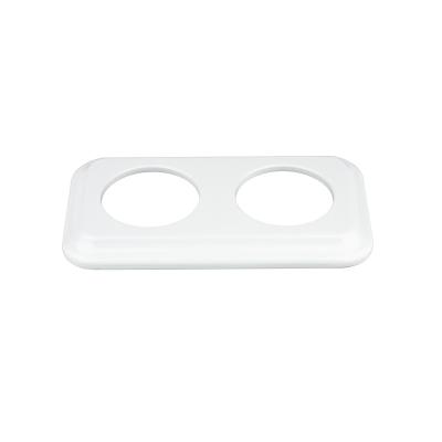 China Ceramic 2 Gang Retro Square Frame For Recessed Wall Switches And Sockets Keruida for sale