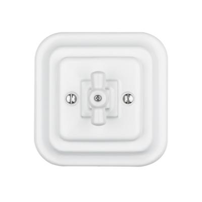 China K2-R231AS Square Lightweight Luxury Porcelain Minimalism Retro Recessed Rotary Electric Shutter Control Switch for sale