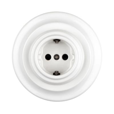 China Retro Panel Schuko EU Standard German Flush Socket 47mm Inner Diameter for sale