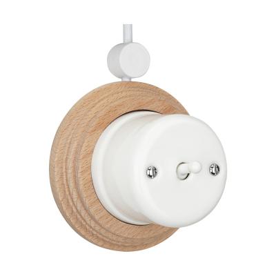 China Popular Easy Installation Newcomers In Europe 1 Strip Ceramic Wall Toggle Switch In Wood Frame for sale