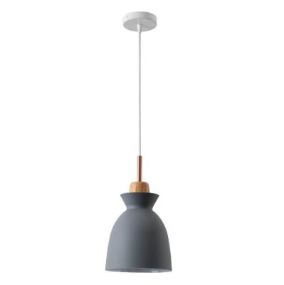 China European modern simple industrial style cafe lamp table chandelier restaurant aluminum solid wood pendant lamp for sale