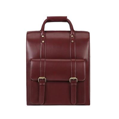 China 2021 New Style High Quality Fashion Vegan Backpack Vintage Leather Design Pure Color Handbag For Women for sale