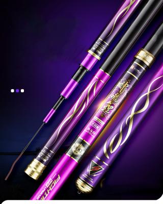 China XINATLR016 Dragon Carp 3.6M-10m Gradual Purple Ultra Carbon Light 28 Action For Heavy Fish Carbon Fiber Fishing Rod Tackle for sale