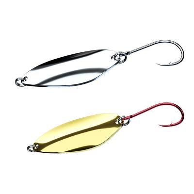 China Plat Gold Or Silver Artificial Fish Metal Spoon Wholesale Sequins XINASPOL03 Hard Fishing Lure Bass Bait for sale