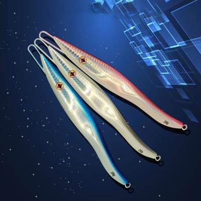 China Glow Luminous Shore Lure PESCA Metal Fish Lead XINAJL025 Slow Pitch Lures Sea Waterfall Flat Jig for sale