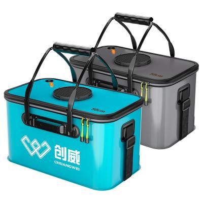 China Keep Live Bucket EVA Handle Fishing Bucket Foldable Live Fish Box XINAFB04 for sale