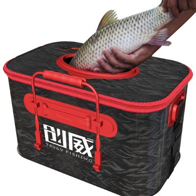 China New Product XINAFB010 UNIVERSAL Foldable Live Fish Box Waterproof Soft EVA Bait Bag for sale