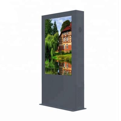 China Endurable Triple Erosion Control 65 Outdoor Digital Signage Totem With IP65 WiFi Touch Advertising Function for sale