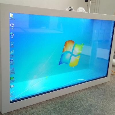 China 32 inch lcd display showcase totem advertising transparent lcd from china display manufacturers 697.7*392.3*30mm for sale