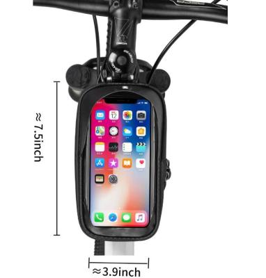 China Water Resistant ASRQGOAL Anti-pressure Road MTB Bike Bags Multifunctional Front Tube Bicycle Frame Bags Waterproof Recycling Phone Holder for sale