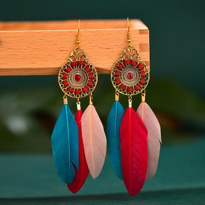 China TREDNY Colorful Pearl Tassel Earrings For Women Bohemian Earring Feature Earrings Long Shape Jewelry for sale