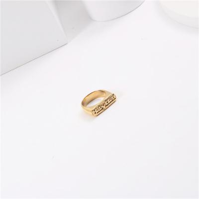 China 2020 New Arrival TRENDY Baby Letter Rings Stainless Steel Stylish Women Rings for sale