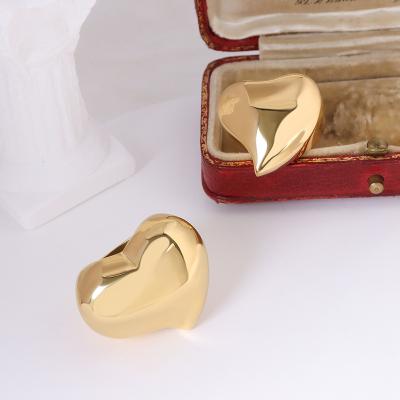 China Eagle Beak Rings Personality Blogger Ring Irregular 18K Gold Stainless Steel Tasty Heart Valentine's Day Gifts Eco-Friendly Women 2022 New for sale