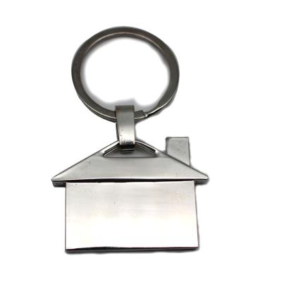 China Luxury And Lightweight Promotional Metal House Shape Key Chain Key Ring for sale