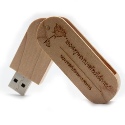 China Custom Made Custom Logo Wood USB Disk Memory Flash Pen Driver for sale