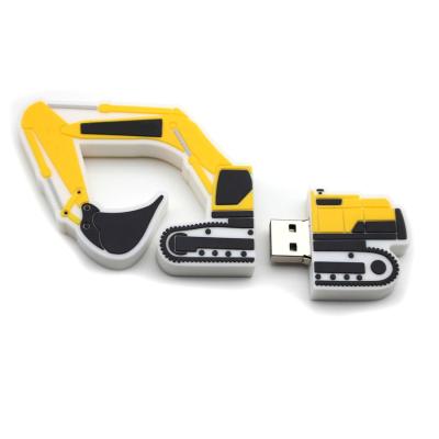 China Custom PVC Excavator Digger Navvy Rooter Shape Memory Stick USB Flash Pen Drive Disk for sale