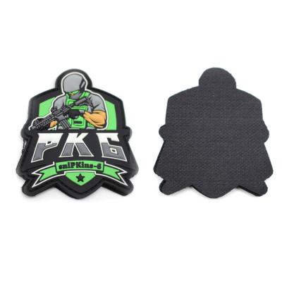 China Durable PVC Clothes 3D Rubber Soft Silicone Embossed Badge Patch Label for sale