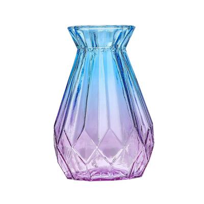 China Minimalist wholesale clear glass flower table vase for home decor for sale