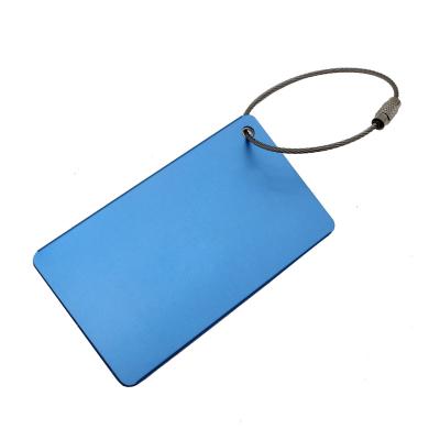 China Souvenir/Promotion/Gift Personalized Blue Anodized Aluminum Luggage Tags Luggage Tag Custom Logo for sale