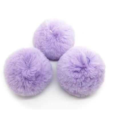 China Auto Wholesale Shoes Hats Wholesale Headwear Factory Upholstery Faux Rabbit Fur Plush Rabbit Fur Decoration Hair Band Chain Elastic Pompom for sale