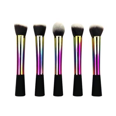 China Angular Blush 5 Colorful Hot Selling Make Up Brushes With Small Size Design Makeup Brush Set Can Printable Logo for sale