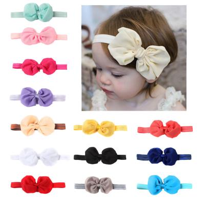 China European and American handmade baby hair bow band new style environmental protection nylon hair accessories for sale