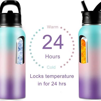 China Double Wall Stainless Steel Sustainable Sports 1000ml Water Bottle With Logo for sale