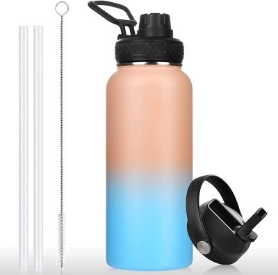 China Sustainable Wide Mouth Metal Gradient Water Bottle With Custom Logo for sale