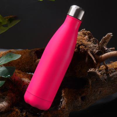 China Factory OEM PORTABLE Double Wall Stainless Steel Thermal Pink Matte Water Bottle for sale