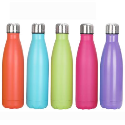 China Wholesale PORTABLE Pink Double Wall Vacuum Matte Stainless Water Bottle for sale