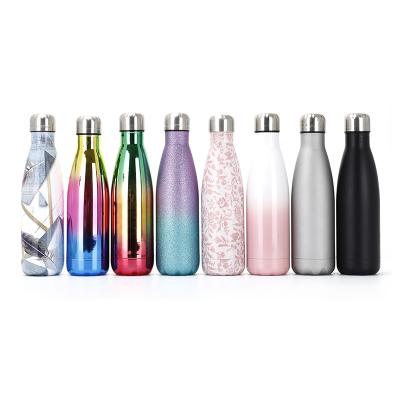 China PORTABLE Custom Logo Printed Insulated Stainless Steel Water Bottles Volume for sale