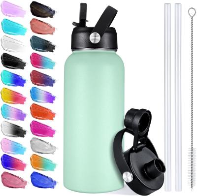 China Sustainable 32oz Double Wall Insulated Stainless Steel Water Bottle Wide Mouth for sale