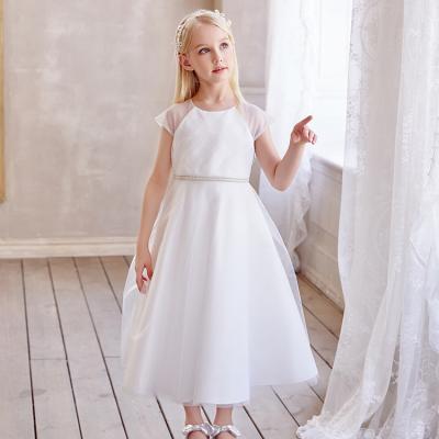 China Child Breathable Retail Apparel White Bridesmaid Dresses Party First Wear Communion Dress for sale