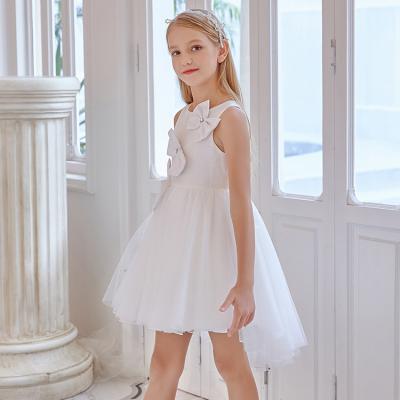 China New Design Anti-wrinkle boutique princess dress white girl dress 7th birthday dress for sale