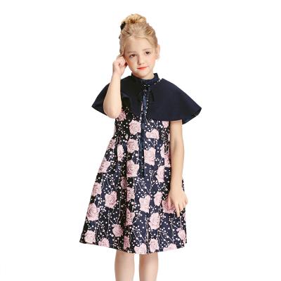 China Autumn Kids Clothing Jacquard Short Bolero Winter Fashion Little Girls Breathable Children Dresses for sale