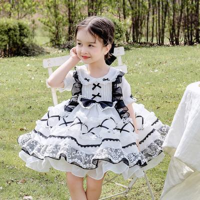 China Anti-Static Baby Lolita Spanish Dress Sweet Short Sheath Cute Summer Ruffle and Organza Dress Autumun Kids Dress for sale