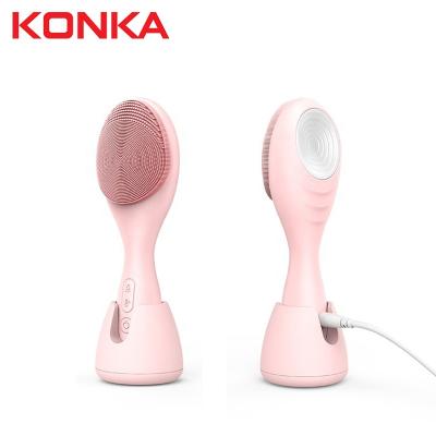 China KONKA Moisturizer Electric Face Brush Silicone Cleansing Face Sweep Skin Care Cleanine Machine IPX6 Waterproof USB Recharge for sale