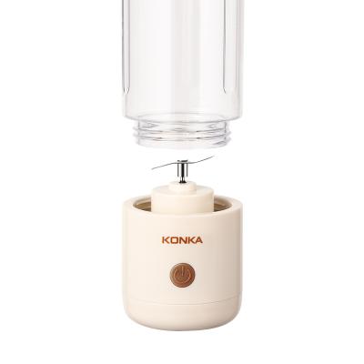 China Mini Home Usb 2 Blades Personal Juicer KONKA Car Use Rechargeable Portable Fruit Juice Blender for sale